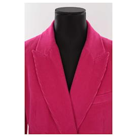 Cos-Jacke aus Baumwollsamt-Pink