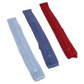Hermès-Pack de corbatas de seda-Multicolor