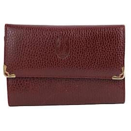 Cartier-Leather wallet-Dark red