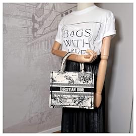 Dior-Book Tote Petit sac cabas en toile brodée Zodiac Noir-Noir