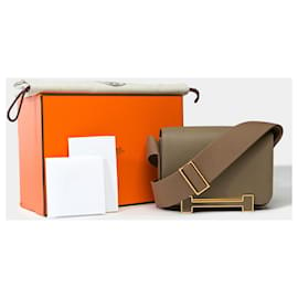 Hermès-HERMES Bag in Etoupe Leather - 101794-Taupe