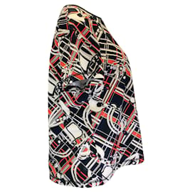 Autre Marque-Hermes Black / Ivoire / RED 2023 T-shirt manches courtes en coton Desordre et Chains-Multicolore