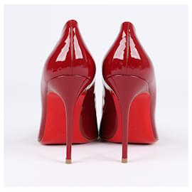 Christian Louboutin-CHRISTIAN LOUBOUTIN Lackleder  100 Pumps 37 In rot-Rot