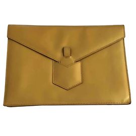 Yves Saint Laurent Clutch Mustard Leather Mustard