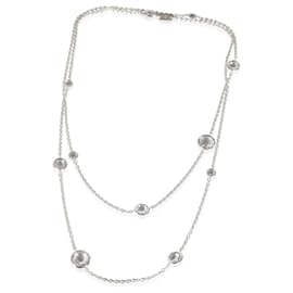 Autre Marque-Ippolita Rock Candy Clear Quartz 10 Station Long Necklace in Sterling Silver-Silvery,Metallic
