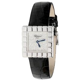 Chopard-Cubo de Gelo Chopard 127407/1003 relógio feminino 18ouro branco kt-Prata,Metálico