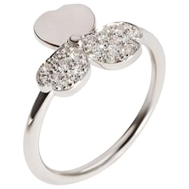 Tiffany & Co-TIFFANY & CO. Anello di diamanti con fiori di carta in 18K oro bianco 0.16 ctw-Argento,Metallico