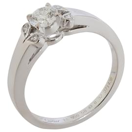 Cartier-Cartier Ballerine Anello di fidanzamento con diamante in platino F VVS2 0.35 ct-Argento,Metallico