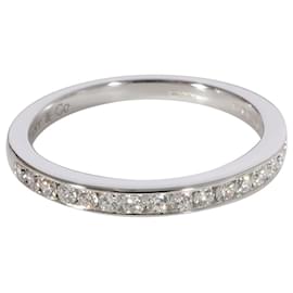 Tiffany & Co-TIFFANY & CO. Kanalbesetztes Diamantband in 950 Platin 0.24 ctw-Silber,Metallisch