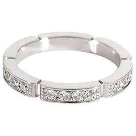 Cartier-Aliança de casamento Cartier Maillon Panthere com diamantes 18K ouro branco 0.15 ctw-Prata,Metálico