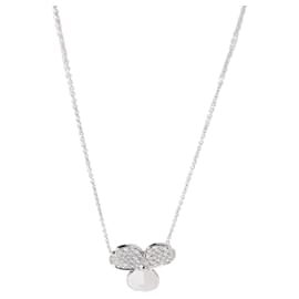 Tiffany & Co-TIFFANY & CO. Paper Flowers Single Station Necklace in Platinum 0.33 ctw-Silvery,Metallic