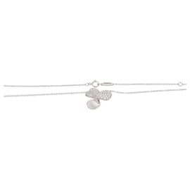 Tiffany & Co-TIFFANY & CO. Paper Flowers Single Station Necklace in Platinum 0.33 ctw-Silvery,Metallic