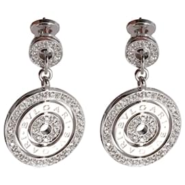 Bulgari-BVLGARI Astrale Cerchi Drop Diamond Earrings in 18K white gold 1 3/8 ctw-Silvery,Metallic