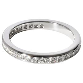 Tiffany & Co-TIFFANY & CO. Kanalgefasster Diamant  2.5 mm Eternity Ring in Platin 0.56 ctw-Silber,Metallisch