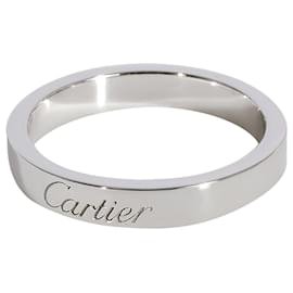 Cartier-Alianza Cartier C De Cartier en platino-Plata,Metálico