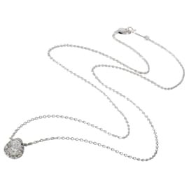 Tiffany & Co-TIFFANY & CO. Soleste Diamante Halo Pingente em 18k Ouro Branco D VVS1 0.53ctw-Prata,Metálico
