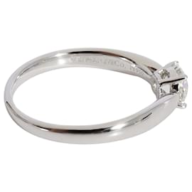 Tiffany & Co-TIFFANY & CO. Anello di fidanzamento Harmony Diamond in platino E VVS1 0.5 ctw-Argento,Metallico