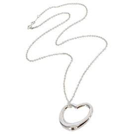 Tiffany & Co-TIFFANY & CO. ELSA PERETTI 27 mm Open Heart Pendant on a Chain, sterling silver-Silvery,Metallic