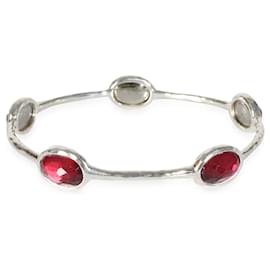Autre Marque-Ippolita Rock Red linedt Candy Bracelet in  Sterling Silver-Silvery,Metallic
