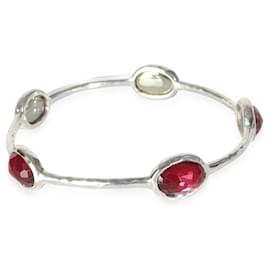 Autre Marque-Ippolita Rock Red linedt Candy Bracelet in  Sterling Silver-Silvery,Metallic