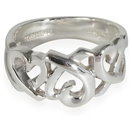 Tiffany & Co-TIFFANY & CO. Paloma Picasso Loving Heart Band in Sterling Silver-Silvery,Metallic