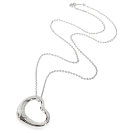 Tiffany & Co-TIFFANY & CO. ELSA PERETTI 27 mm Open Heart Pendant on a Chain, sterling silver-Silvery,Metallic