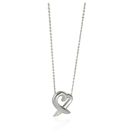 Tiffany & Co-TIFFANY & CO. Paloma Picasso Loving Heart Pendant in  Sterling Silver-Silvery,Metallic