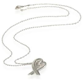 Tiffany & Co-TIFFANY & CO. Paloma Picasso Loving Heart Pendant in  Sterling Silver-Silvery,Metallic
