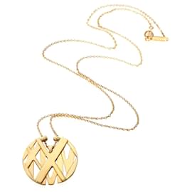 Tiffany & Co-TIFFANY & CO. Ciondolo Atlas Circle in 18K oro giallo-Argento,Metallico