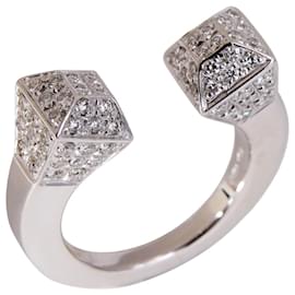 Gucci-Gucci Chiodo Diamond Nailhead Ring in 18K ouro branco 0.60 ctw-Prata,Metálico