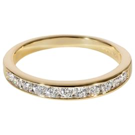 Tiffany & Co-TIFFANY Y COMPAÑIA. Anillo de bodas de diamantes en 18K oro amarillo 0.39 por cierto-Plata,Metálico