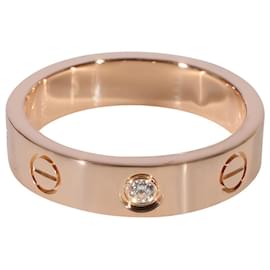 Cartier-Alianza de boda Cartier Love con diamantes en 18k oro rosa 02 por cierto-Metálico