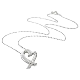 Tiffany & Co-TIFFANY & CO. Paloma Picasso Loving Heart Pendant in Sterling Silver-Silvery,Metallic