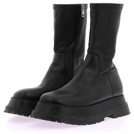 BURBERRY Bottes T.UE 39.5 Cuir Noir