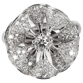Bulgari-Bvlgari Divas' Dream En Tremblant Pave Diamond Ring in 18K oro bianco 1.85 ctw-Argento,Metallico