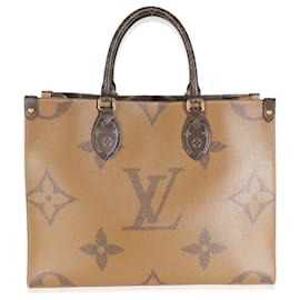 Louis Vuitton-Tela monogramma inversa Louis Vuitton OntheGo MM-Marrone
