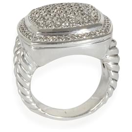 David Yurman-David Yurman 17mm Albion Diamond Ring, 1.70 ctw-Silvery,Metallic