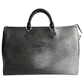 Louis Vuitton-Louis Vuitton Speedy 40 handbag in black epi leather-Black