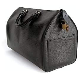 Louis Vuitton-Louis Vuitton Speedy 40 handbag in black epi leather-Black