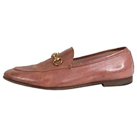 Gucci-Pink horsebit loafers - size EU 37.5-Pink