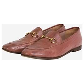 Gucci-Pink horsebit loafers - size EU 37.5 (Uk 4.5)-Pink