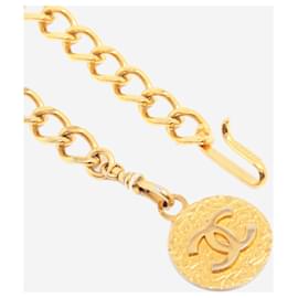 Chanel-Marca de coco de oro 1982 CORREA DE CADENA-Dorado