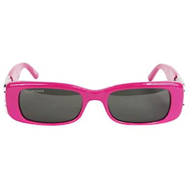 Balenciaga-Magenta rectangular sunglasses-Purple