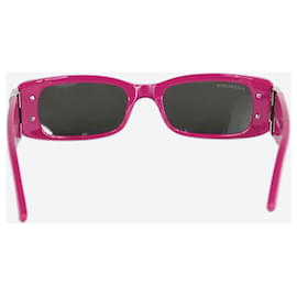 Balenciaga-Magenta rectangular sunglasses-Purple