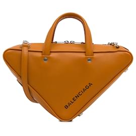 Balenciaga-Balenciaga Orange S Triangle Duffle Bag-Orange