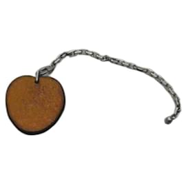 Chaveiro Hermès laranja corrente de prata 925 CAIXA Laranja