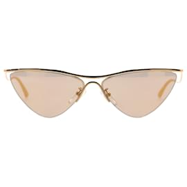 Balenciaga-Balenciaga BB0093S Cat Eye Sunglasses in Gold Metal-Golden