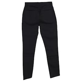 Saint Laurent-Jeans Slim-Fit revestidos Saint Laurent em algodão preto-Preto