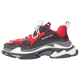 Balenciaga-Balenciaga Triple S Sneakers aus rotem Polyester -Rot