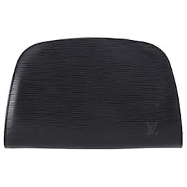 Louis Vuitton-Louis Vuitton Dauphine 17 Trousse à maquillage en Cuir Epi Noir-Noir